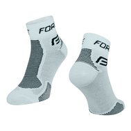 Cyklistické ponožky FORCE1 bílo-černé L - XL