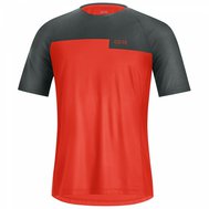 Cyklistický dres volný GORE Wear Trail Shirt Mens-fireball/urban grey-XL